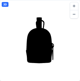 Mini Backpack Bag Charm in Black (BK)